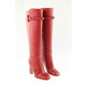 Valentino Garavani Red Leather Boots New
